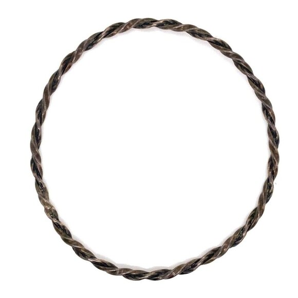 VTG‎ Estate Twisted Rope Sterling Silver 8” Bangle Bracelet! 174 - Picture 4 of 5